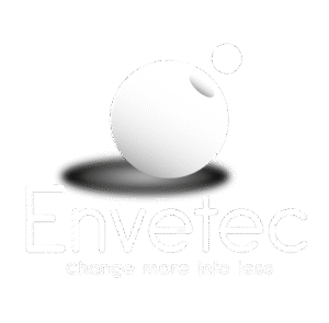 Envetec logo – original 2010 life sciences sustainability brand identity by GHQ Design, Ireland.